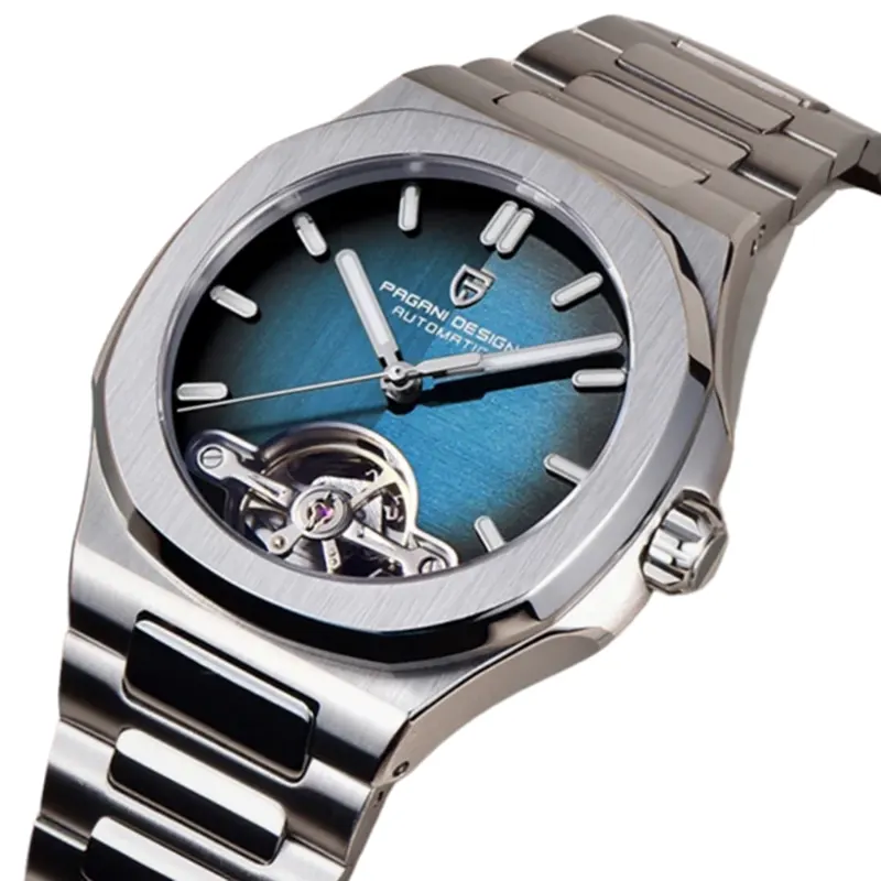 Pagani Design Automatic Super Thin Blue Dial Men's Watch- PD-YS025